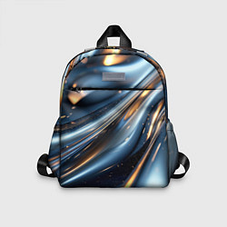 Детский рюкзак Синяя обтекаемая текстура, цвет: 3D-принт