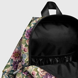 Детский рюкзак Нежные цветочные мотивы паттерны, цвет: 3D-принт — фото 2