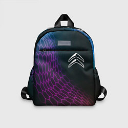 Детский рюкзак Citroen neon hexagon, цвет: 3D-принт