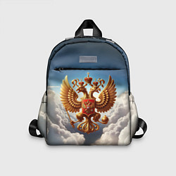 Детский рюкзак Герб России в облаках, цвет: 3D-принт