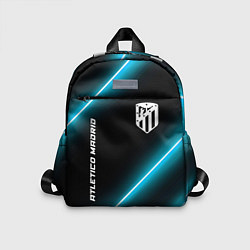 Детский рюкзак Atletico Madrid неоновые лампы, цвет: 3D-принт