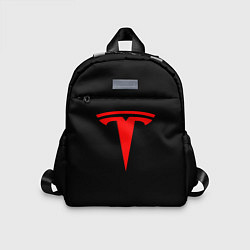 Детский рюкзак Tesla red logo, цвет: 3D-принт