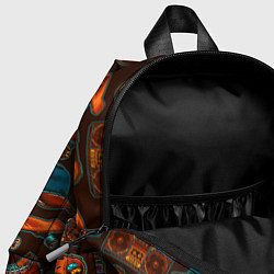Детский рюкзак Retro 80 магнитофон и кеды паттерн, цвет: 3D-принт — фото 2