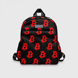 Детский рюкзак Bitcoin red logo money