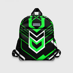 Детский рюкзак Полосы и зелёно-белый шестиугольник
