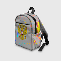 Детский рюкзак Герб рф огонь краски, цвет: 3D-принт — фото 2