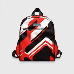 Детский рюкзак Бело-красные линии на чёрном фоне