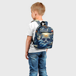 Детский рюкзак Авангардная композиция с черепом - нейросеть, цвет: 3D-принт — фото 2