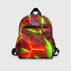 Детский рюкзак Неоновые красные плиты с ярким светом
