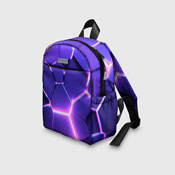Детский рюкзак Фиолетовые плиты с розовым свечением, цвет: 3D-принт — фото 2