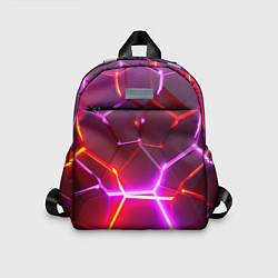 Детский рюкзак Красные плиты с фиолетовым свечением
