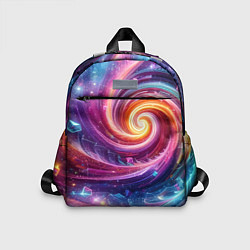 Детский рюкзак Космическая галактическая спираль - неоновое свече, цвет: 3D-принт