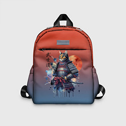 Детский рюкзак Кот самурай - бусидо, цвет: 3D-принт