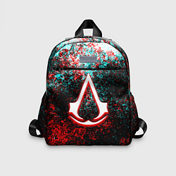 Детский рюкзак Assassins Creed logo glitch, цвет: 3D-принт