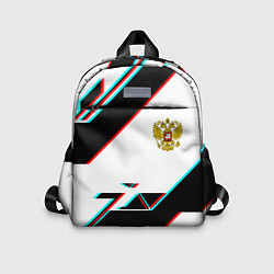 Детский рюкзак Россия спортивная геометрия глитч, цвет: 3D-принт