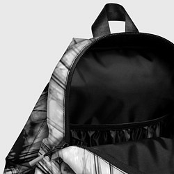 Детский рюкзак Серый абстрактный серо-черный шрих, цвет: 3D-принт — фото 2