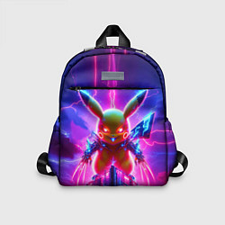 Детский рюкзак Neon horror - cyber Pikachu, цвет: 3D-принт