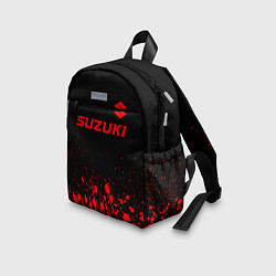 Детский рюкзак Suzuki - red gradient посередине, цвет: 3D-принт — фото 2
