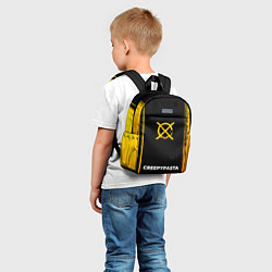 Детский рюкзак CreepyPasta - gold gradient по-центру, цвет: 3D-принт — фото 2