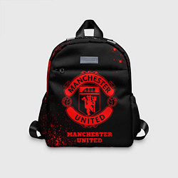 Детский рюкзак Manchester United - red gradient, цвет: 3D-принт