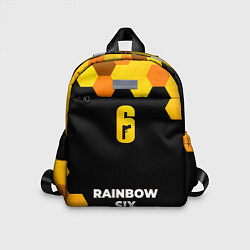 Детский рюкзак Rainbow Six - gold gradient по-центру, цвет: 3D-принт