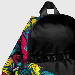 Детский рюкзак Граффити губы женские с блеском, цвет: 3D-принт — фото 2