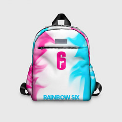 Детский рюкзак Rainbow Six neon gradient style по-центру