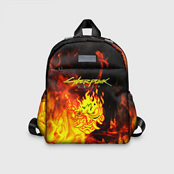 Детский рюкзак Samurai fire cyberpunk, цвет: 3D-принт