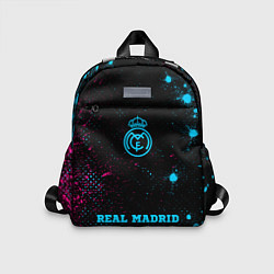 Детский рюкзак Real Madrid - neon gradient по-центру, цвет: 3D-принт