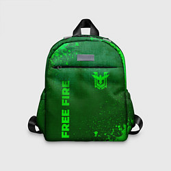 Детский рюкзак Free Fire - green gradient вертикально, цвет: 3D-принт