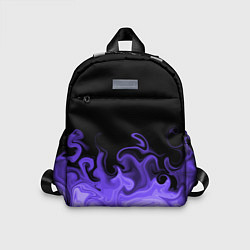 Детский рюкзак Абстрактный фиолетовый огонь, цвет: 3D-принт
