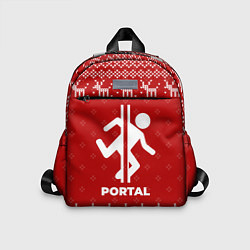 Детский рюкзак Новогодний Portal с оленями, цвет: 3D-принт