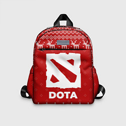 Детский рюкзак Новогодний Dota с оленями, цвет: 3D-принт