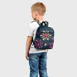 Детский рюкзак Новогодние разноцветные снежинки, цвет: 3D-принт — фото 2