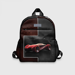 Детский рюкзак Футуристичный красный спорткар, цвет: 3D-принт