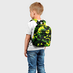 Детский рюкзак Lil Peep кислотные автографы, цвет: 3D-принт — фото 2