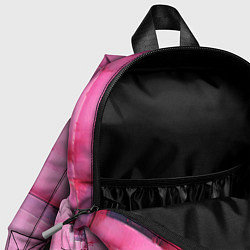 Детский рюкзак Чёрные пятна на розовом фоне абстракция, цвет: 3D-принт — фото 2