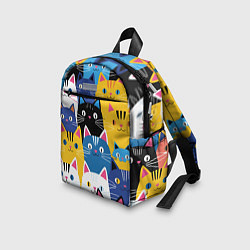 Детский рюкзак Много цветных котиков, цвет: 3D-принт — фото 2