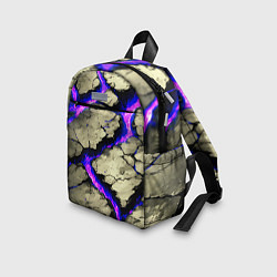 Детский рюкзак Треснувший камень фиолетовый, цвет: 3D-принт — фото 2
