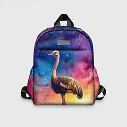 Детский рюкзак Страус и звездное небо, цвет: 3D-принт