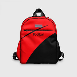 Детский рюкзак Football красно-чёрный, цвет: 3D-принт