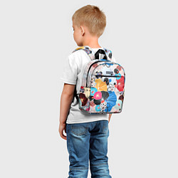 Детский рюкзак Цветы - абстрактные узоры, цвет: 3D-принт — фото 2