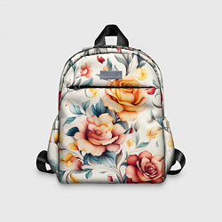 Детский рюкзак Паттерн с переплетением цветов, цвет: 3D-принт