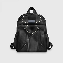 Детский рюкзак Кожаная косуха с клепками, цвет: 3D-принт