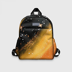 Детский рюкзак Черно-оранжевая блестящая текстура