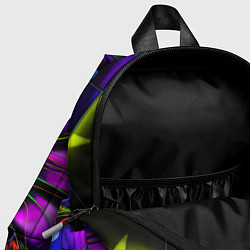 Детский рюкзак Неоновая психоделика лепестки, цвет: 3D-принт — фото 2