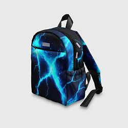 Детский рюкзак Голубой разлом из молний, цвет: 3D-принт — фото 2