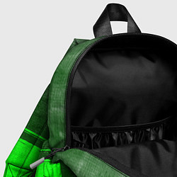 Детский рюкзак PUBG - green gradient посередине, цвет: 3D-принт — фото 2