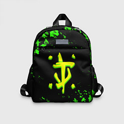 Детский рюкзак Doom x fallout кислотное лого, цвет: 3D-принт