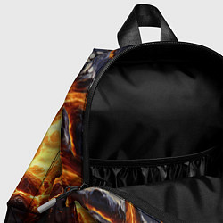 Детский рюкзак Золотая лава текстура, цвет: 3D-принт — фото 2